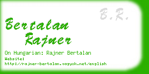 bertalan rajner business card